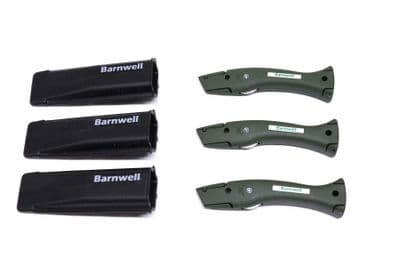 Barnwell Pack of 3 Dolphin Knives and Holster - Matt Olive Green