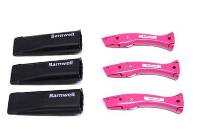 Barnwell Pack of 3 Dolphin Knives and Holster - Pink
