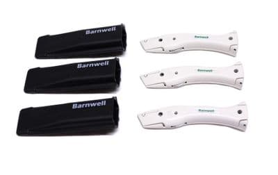 Barnwell Pack of 3 Dolphin Knives and Holster - White