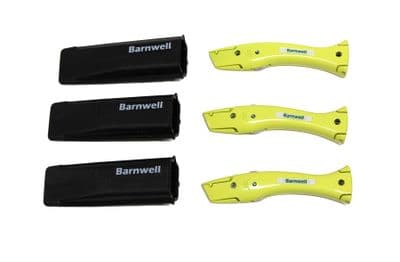 Barnwell Pack of 3 Dolphin Knives and Holster - Yellow
