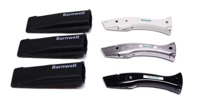 Barnwell Set of 3 White Silver Black  Dolphin Knives