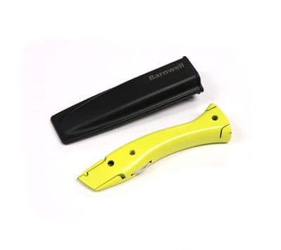 Barnwell Yellow Stingray Carpet Fitters Work Trimming Fixed Knife and Holster