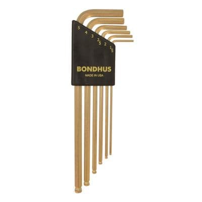 Bondhus 6pc 1.5mm - 5mm Gold Guard Hex Key Set