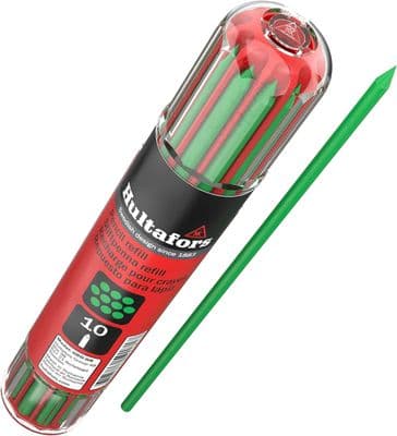 Hultafors Pack of 10 REFILL Green Lead Pencil G