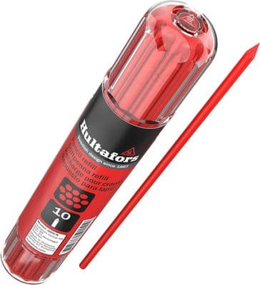 Hultafors Pack of 10 REFILL Red Lead Pencil R