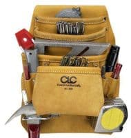 Kunys AP-i933 Leather Carpenter's Nail & Tool Bag 10 Pocket Pouch Tiered Top Grain KUNAP-I933