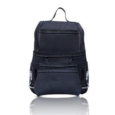 Leathercraft 4 Pocket Pouch Oiltan Leather Black 4 Small Tool Nail Hammer Holder