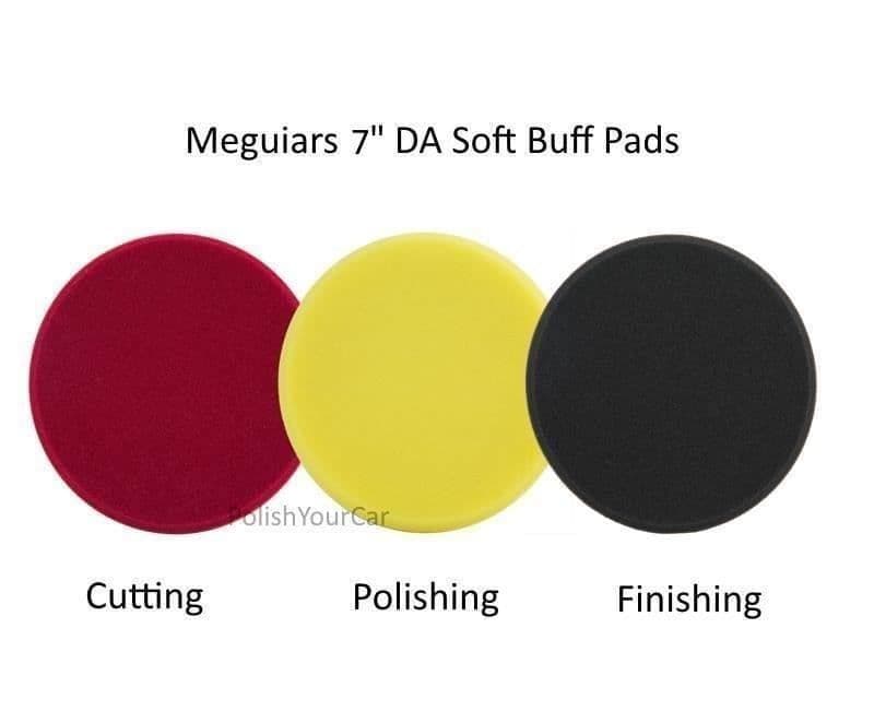 Meguiars 7" Pad Disc Set of 3 Cutting Polishing Finishing