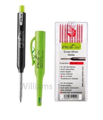 Pica Dry Graphite Automatic Pen/Pencil 3030 + 4031 REFILL Red pk10