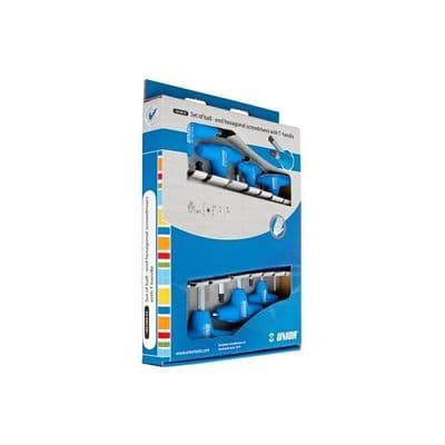 Unior Set of 7 BALL Ended T Handle Hex Hexagon Allen Key 2.5mm - 10mm