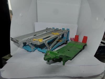 3 XTRANSPORTER TRAILERS Corgi X 2 Matchbox X 1 Good Condition