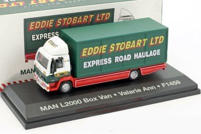 Altas Oxford JV9123 1/76 OO Scale Eddie Stobart ERF LV Flatbed Trailer Lynda