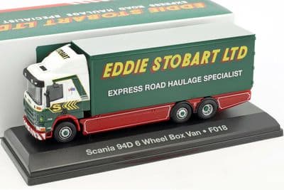 Altas Oxford JV9128 1/76 OO Scale Eddie Stobart Scania 94D Box Van