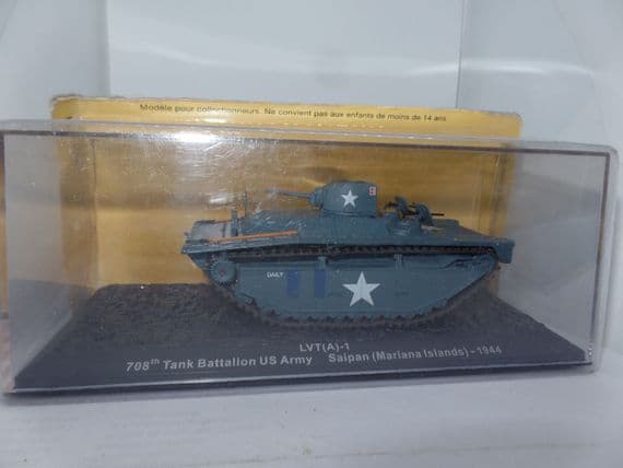 Atlas 1/72 Scale Tank USA American Army LVT(A)1 - 700th TANK BATTALION US ARMY SAIPAN 1944