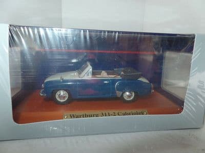 Atlas BL53 1/43 Scale Wartburg 311-2 Cabriolet - Blue & Cream