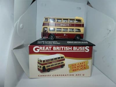 Atlas Corgi JB07  BRITISH BUS 1/76 OO AEC Q Bus Cardiff Corporation Brains Beer MIB
