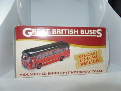 Atlas Corgi JB12 GREAT BRITISH BUSES 1/76 OO BMMO CM5T MOTORWAY COACH MIDLAND RED