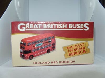 ATLAS Corgi JB26 Great BRITISH Buses 1/76 OO BMMO D9 Bus Midland Red Leicester  