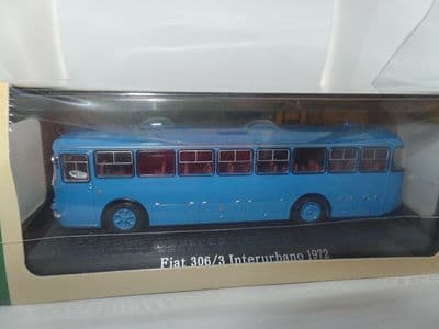 ATLAS DeAgostini JY18 1/72 Scale Fiat 306/3 Interurbano 1972 Blue