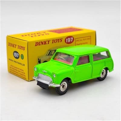 Atlas Dinky 197 Morris Mini Traveller Estate Fluorescent Green  Mint Boxed