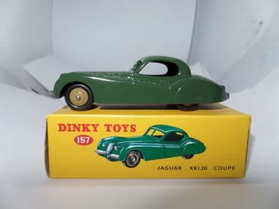 Atlas French Dinky 157 Jaguar XK120 Muddy Green Boxed