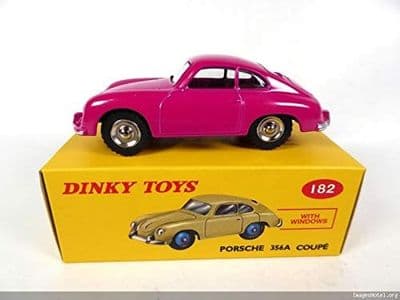 Atlas French Dinky 182 356A PORSCHE 356 A COUPE  Pink Purple Mint Boxed