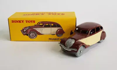 Atlas French Dinky 24L 402 Peugeot Red Cream Taxi Mint Boxed