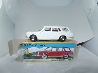 Atlas French Dinky 507 SIMCA 1500 BREAK ESTATE WHITE c/w Table
