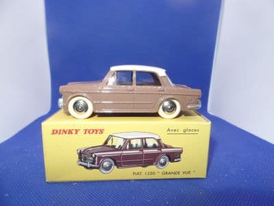 Atlas French Dinky 531 Fiat 1200 Grand Vue Brown with White Roof Mint Boxed