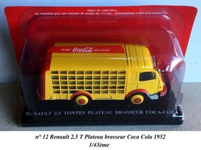 Atlas IXO  NY12 1/43 Scale Renault 2.5t Coca Cola Brewer Plateau Truck