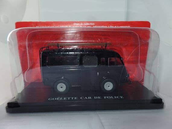 Atlas IXO NY46 1/43 Scale Renault Goelette Car De Police 1962 Black Maria c/w Ladder