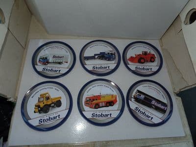 ATLAS Oxford Diecast World Eddie Stobart Set of Metal and Cork Drinks Coasters