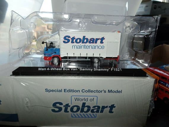 Atlas Oxford JV4108 1/76 OO Scale Man 4-Wheel Box Van Stobart Sammy Shammy F1521