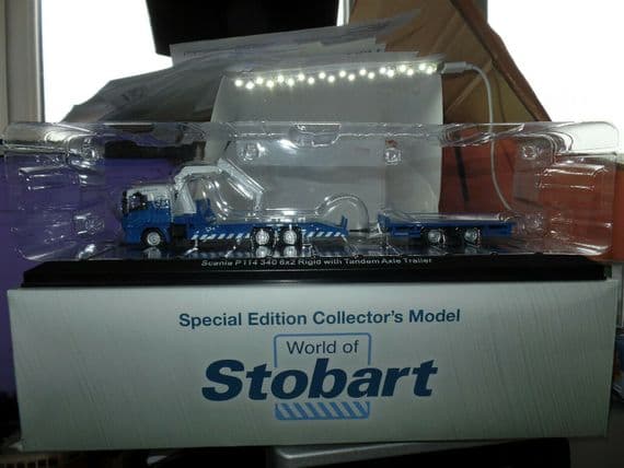Atlas Oxford JV4115 1/76 EDDIE STOBART SCANIA P114 RIGID & TANDEM AXLE TRAILER