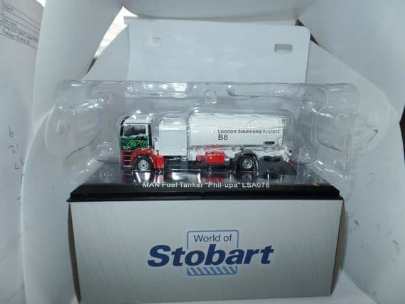 Atlas Stobart JV4125 1/76 OO MAN Fuel Tanker Phil-Upa Southend Airport