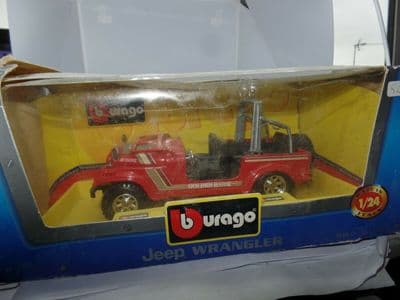 Burago Super Collection 1/24 Scale JEEP Wrangler cod.0197 Golden Hawk Poor Box