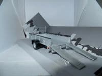 Cararama 1/43 O Scale 251PND-TT Car Trailer Single Axle Silver with Ramps