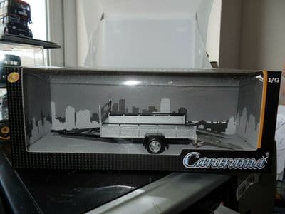 Cararama 1/43 O Scale 251PND-TT Car Trailer Single Axle Silver with Ramps