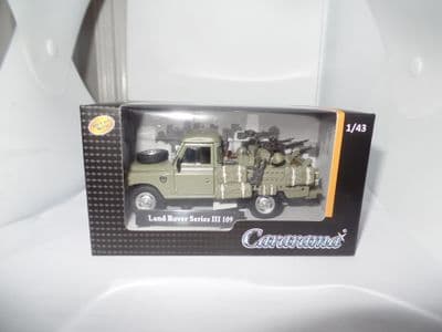 Cararama 1/43 O Scale 251XND-004  Land Rover S3 109 Military Army Guns