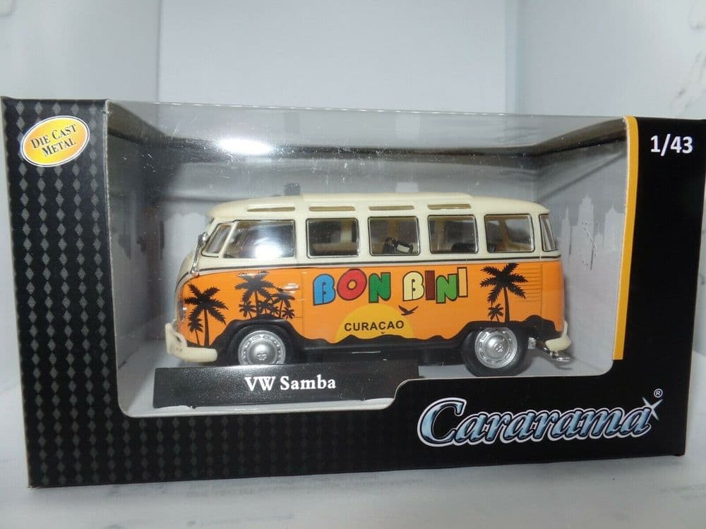 Cararama 1/43 O Scale 4-60351 Volkswagen VW T1 Samba Bus Bon Bini 