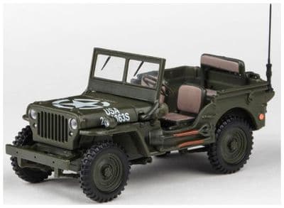 Cararama 1/43 O Scale 4-90140 Jeep Military Vehicle 1/4 Ton US American Army