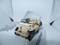 Cararama 1/43 O Scale 4-90142 Jeep CJ-5 + Gun SAS Desert Livery