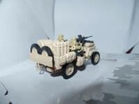 Cararama 1/43 O Scale 4-90142 Jeep CJ-5 + Gun SAS Desert Livery