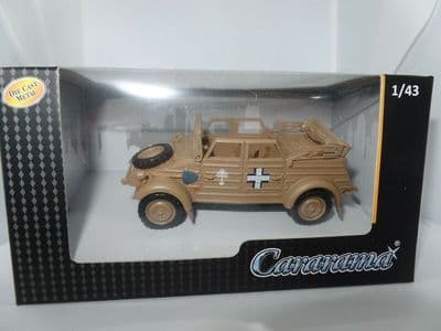 Cararama 1/43 O Scale 4-90640  VW Kubel Kubelwagen Type 82 German Africa Korps Sand Open