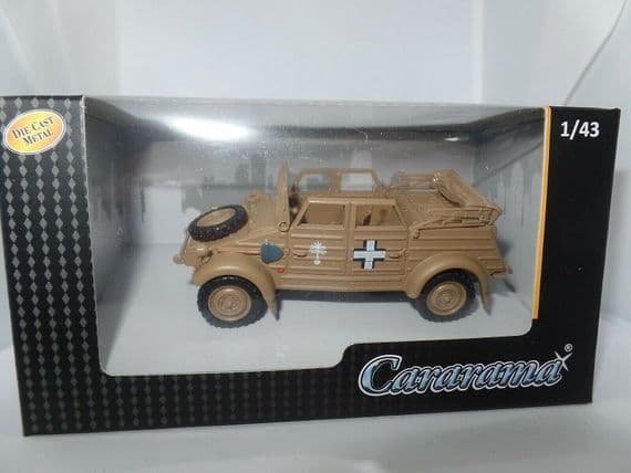 Cararama 1/43 O Scale 4-90640  VW Kubel Kubelwagen Type 82 German Africa Korps Sand Open