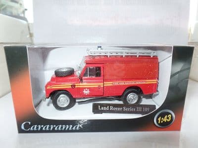 Cararama 1/43 O Scale CR039  Land Rover III 109 Fire & Rescue Ladders Beacon MIMB