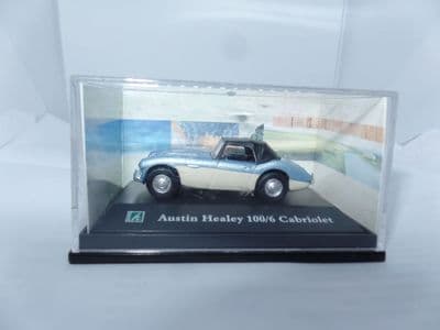 Cararama 1/72  Scale Austin Healey 100/6 Cabriolet Blue & White