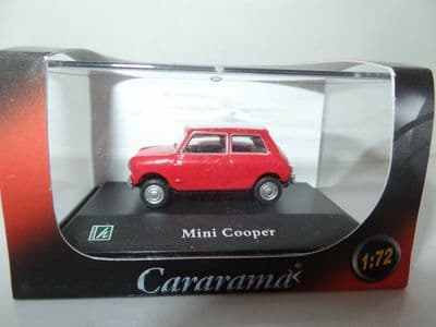 Cararama 1/72 Scale Leyland Mini Cooper Red with White Roof