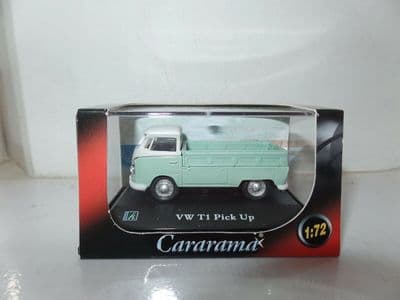 Cararama 1/72 Scale Volkswagon VW Transporter T1 Pick up Pickup Lt Green & White