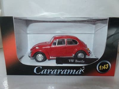 Cararama 251ND-012A 1/43 O Scale  Volkswagen VW Beetle Red